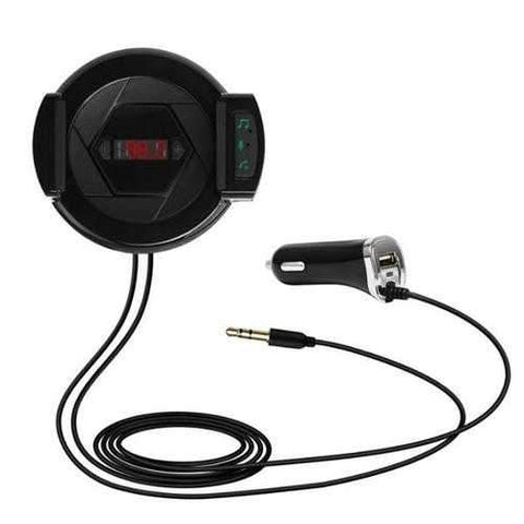 ALD60 Multifuction Bluetooth Handsfree FM Transmitter Car USB Charger with Phone Bracket Holder