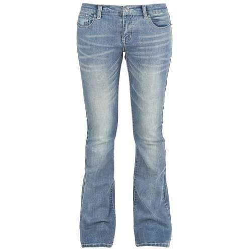 Simple Mid-Waisted Zipper Fly Pocket Design Women's Jeans - Blue 31