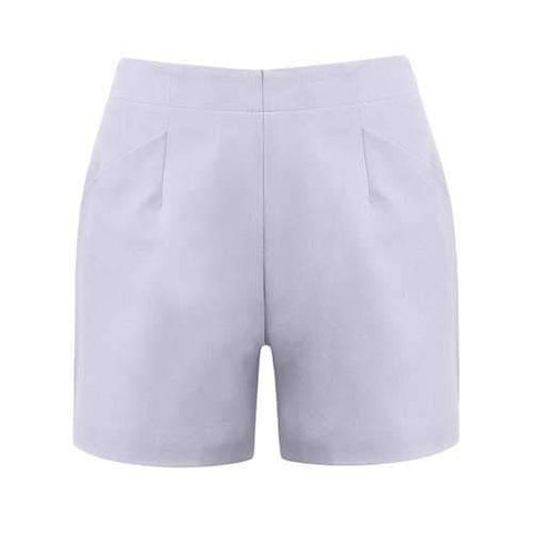 Slimming High-Waisted A-line Shorts For Women - Light Gray M