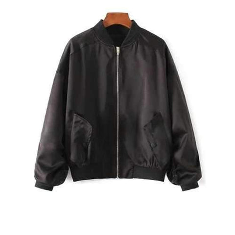 Honeybee Stars Bomber Jacket - Black L