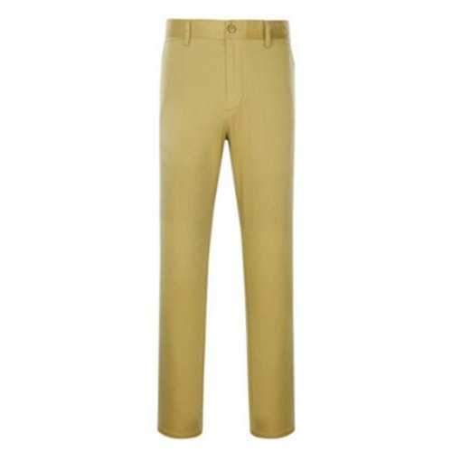 Zipper Fly Simple Straight Leg Slimming Pants - Khaki 37