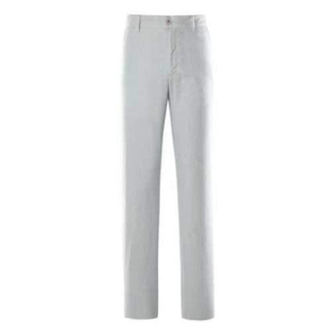 Zipper Fly Simple Straight Leg Pants - Gray 40