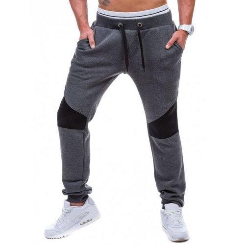 Drawstring Waist Insert Jogger Pants - Deep Gray 2xl