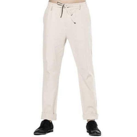 Pocket Elastic Waist Drawstring Loose Linen Pants - Khaki 29