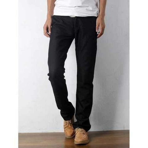 Zip Fly Straight Leg Casual Pants - Black 33