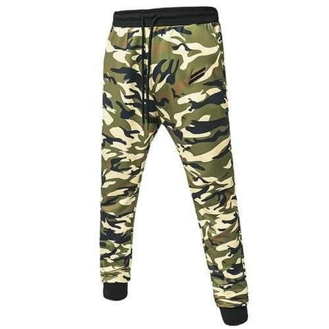 Camouflage Print Jogger Pants - Army Green Camouflage 32