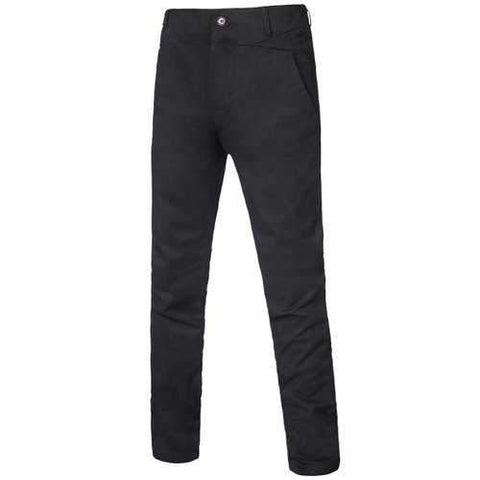 Straight Leg Zipper Fly Casual Chino Pants - Black 32