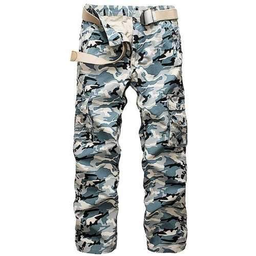 Multi Pockets Camo Pattern Cargo Pants - Acu Camouflage 38