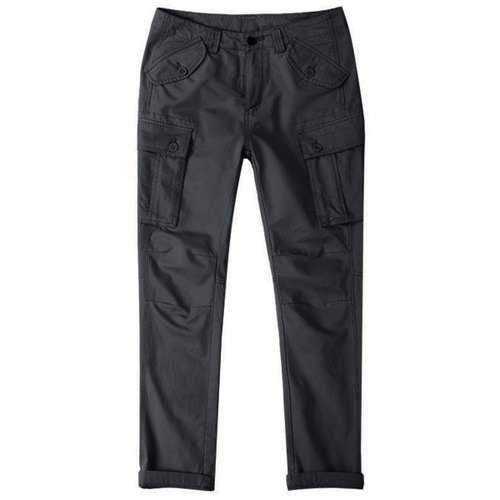 Button Pockets Design Zipper Fly Cargo Pants - Charcoal Gray 38