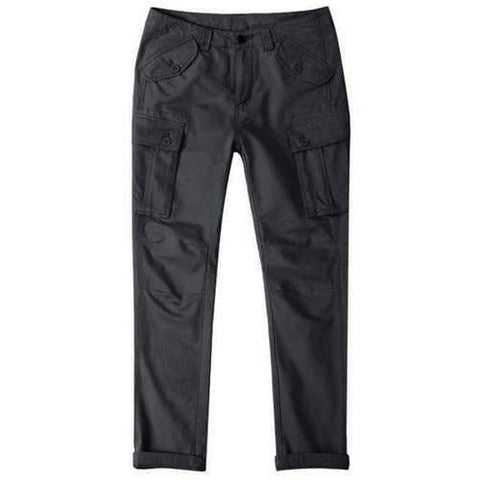 Button Pockets Design Zipper Fly Cargo Pants - Charcoal Gray 38