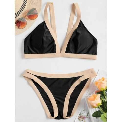 Padded Cutout Bikini Set - Black S