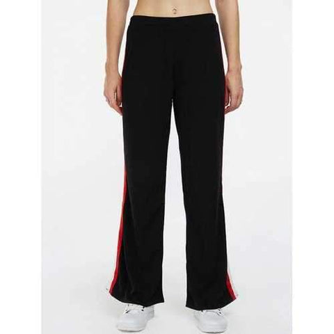 Side Stripe Slit Pants - Black L