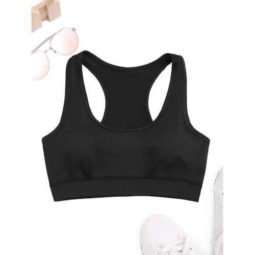 Racerback Athletic Bra - Black 2xl