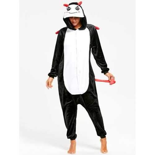 Funny Evil Onesie Pajama Costume - Black L