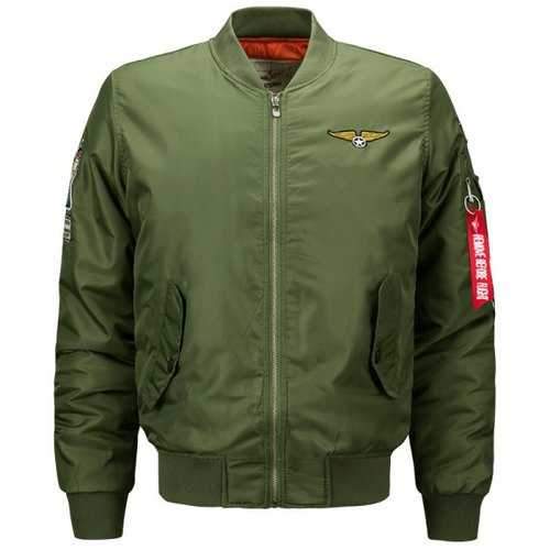 Men's Hip Hop Slim Fit Bomber Jackets - Armygreen 3xl