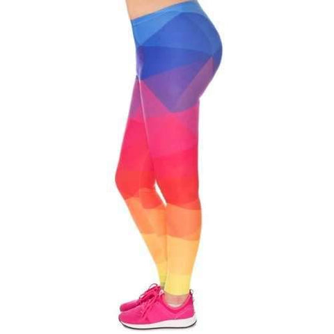 Plus Size Color Block High Waist Leggings - Xl