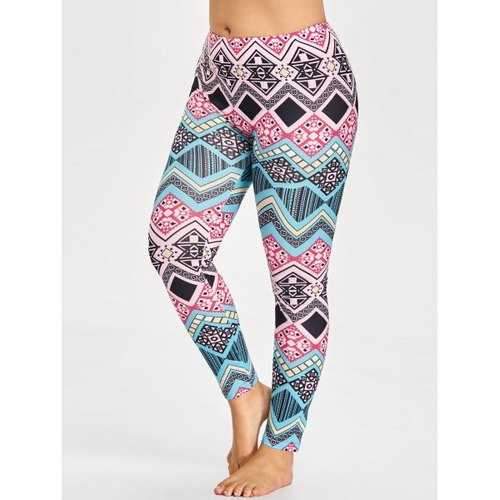 Plus Size Tribal Pattern Leggings for Yoga - 2xl