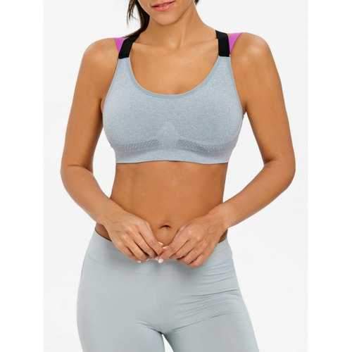 Control Strappy Workout Bra - Gray S