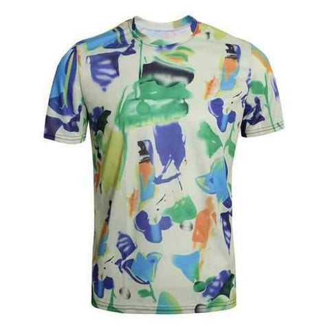 Paint Splash Print Short Sleeve Tee - Parchment 3xl