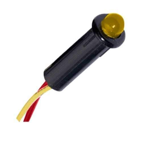 Paneltronics LED Indicator Light - Amber - 24 VDC - 1/4