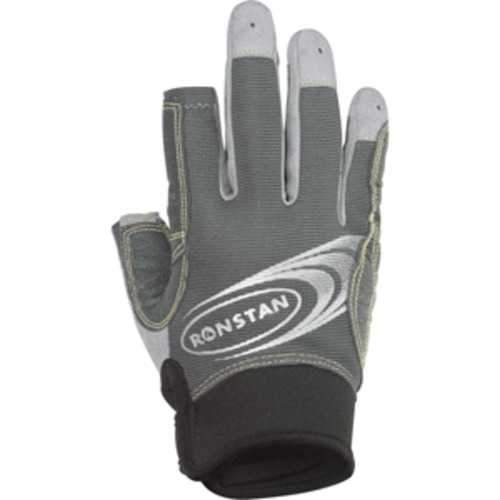 Ronstan Sticky Race Gloves w/3 Full & 2 Cut Fingers - Grey - Small