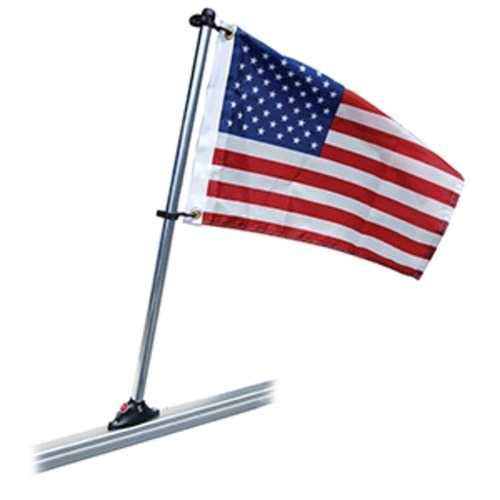 Taylor Made Pontoon 24 Flag Pole Mount & 12 x 18 US Flag