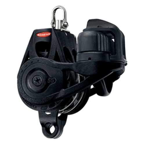 Ronstan Series 55 Ratchet Mount Orbit Block - Triple Becket Cleat Swivel