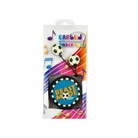 Themed Earbuds with Winder Case ( Case of 18 )