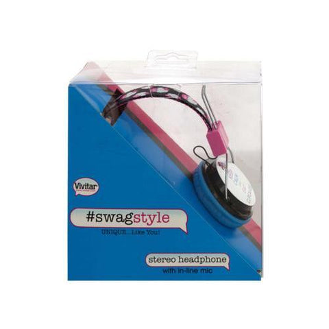 Vivitar Swag Style Cupcakes Stereo Headphones with Mic ( Case of 2 )