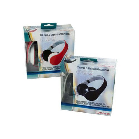 Foldable Stereo Headphones ( Case of 3 )