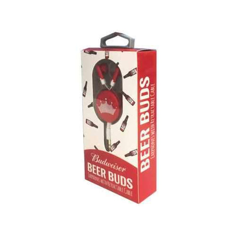 Budweiser Beer Buds Earphones with Retractable Cable ( Case of 24 )