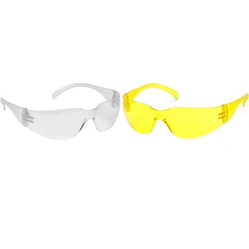 Pyramex Intruder Sfty Glasses 12 Pack - 6 clear and 6 yellow