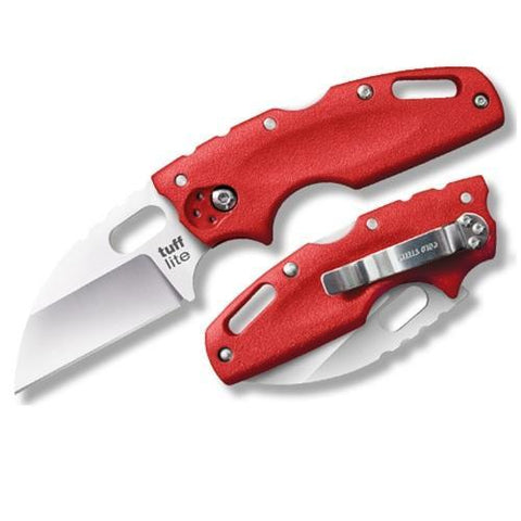 Cold Steel Tuff Lite Folder 2.5in Plain Red Polymer Handle