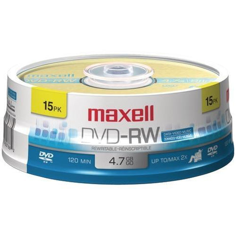 Maxell 4.7gb 120-minute Dvd-rws (15-ct Spindle) (pack of 1 Ea)