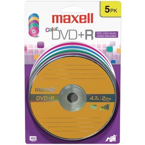 Maxell 4.7gb 120-minute Dvd+rs (5 Pk; Color Carded) (pack of 1 Ea)