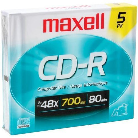 Maxell 700mb 80-minute Cd-rs (5 Pk; Slim Jewel Cases) (pack of 1 Ea)