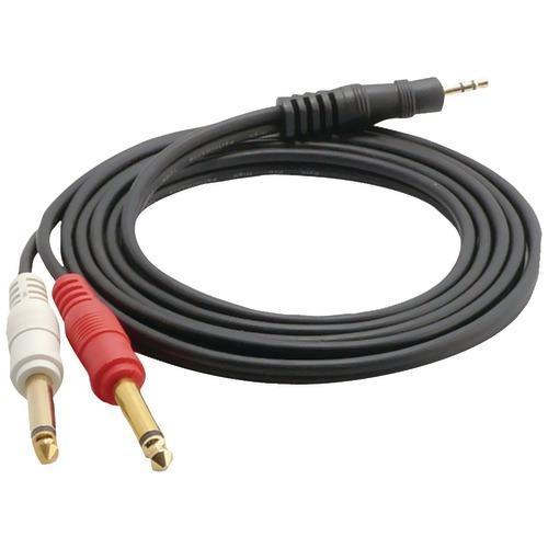 Pyle Pro 12-gauge&#44; 3.5mm Male Stereo To Dual 1 And 4&amp;#039;&amp;#039; Male Mono Y-cable Adapter&#44; 6ft (pack of 1 Ea)