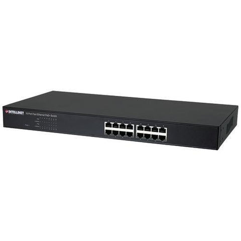 Intellinet 65-watt&#44; 16-port Fast Ethernet Poe+ Switch (pack of 1 Ea)