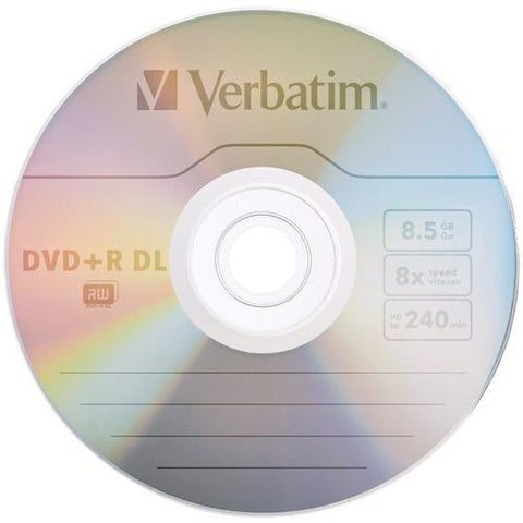 Verbatim 8.5gb 8x Branded Azo Dvd+r Dls&#44; 5 Pk With Slim Cases (pack of 1 Ea)