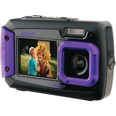 Coleman 20.0-megapixel Duo2 Dual-screen Waterproof Digital Camera (purple) (pack of 1 Ea)