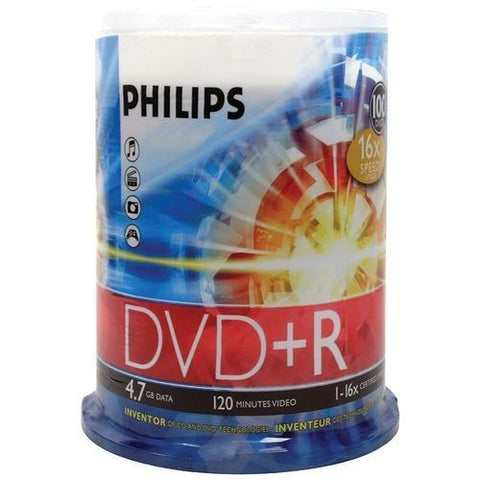 Philips 4.7gb 16x Dvd+rs (100-ct Cake Box Spindle) (pack of 1 Ea)