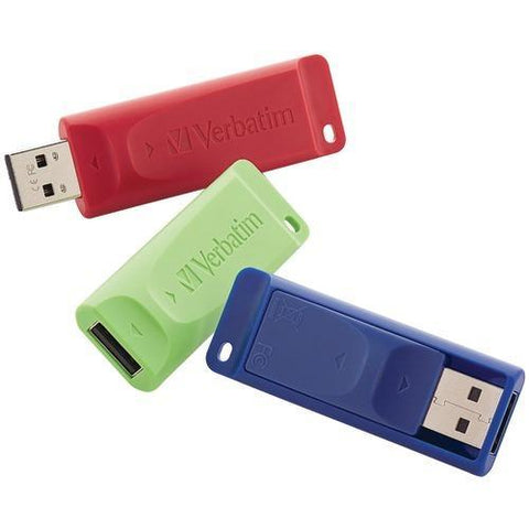 Verbatim 8gb Store &amp;#039;n&amp;#039; Go Usb Flash Drives&#44; 3 Pk (pack of 1 Ea)