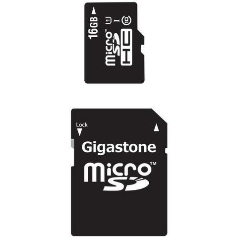 Gigastone Class 10 Uhs-1 Microsdhc Card &amp;amp; Sd Adapter(16gb) (pack of 1 Ea)