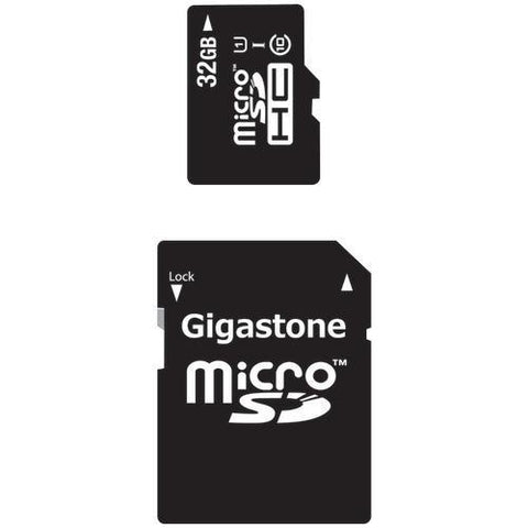 Gigastone Class 10 Uhs-1 Microsdhc Card &amp;amp; Sd Adapter (32gb) (pack of 1 Ea)