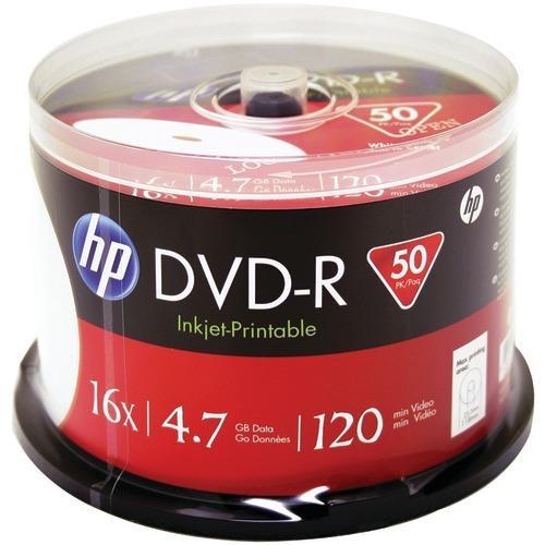 Hp 4.7gb Dvd-rs&#44; 50-ct Printable Spindle (pack of 1 Ea)