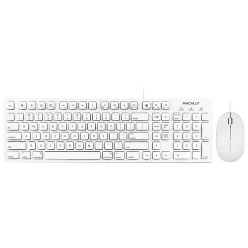 Macally 103-key Full-size Usb Keyboard With Shortcut Keys &amp;amp; 3-button Usb Optical Mouse Combo For Mac (pack of 1 Ea)