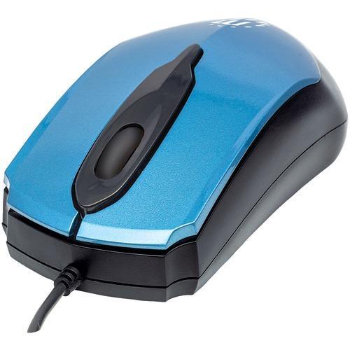 Manhattan Edge Optical Usb Mouse (blue And Black) (pack of 1 Ea)