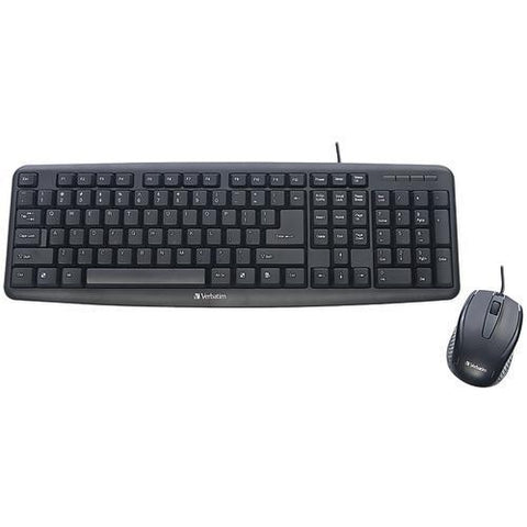 Verbatim Slimline Corded Usb Keyboard &amp;amp; Mouse (pack of 1 Ea)