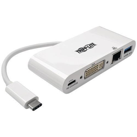 Tripp Lite Usb-c To Dvi External Video Adapter With Usb-a Hub (pack of 1 Ea)