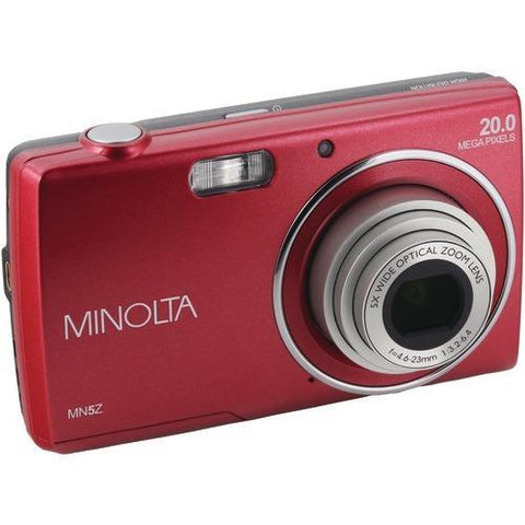 Minolta 20-megapixel Mn5z Hd Digital Camera With 5x Zoom (red) (pack of 1 Ea)